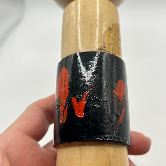 Large Japanese Kokeshi Doll 12” - Vintage Collectible- Antique Wooden Folk Art - Picture 6 of 13